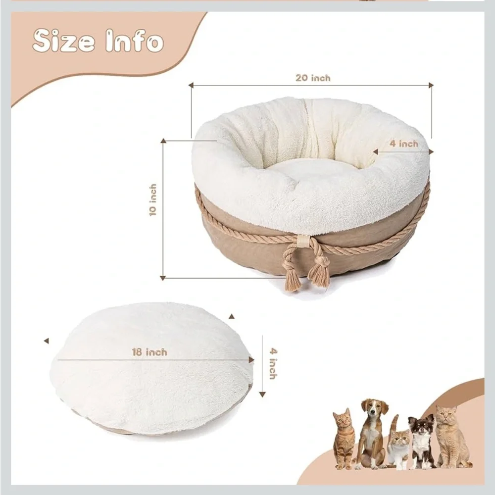 Cozy Cream Small Pet Bed
